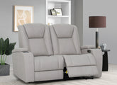 Jesse Powered Fabric Two Seat Sofa